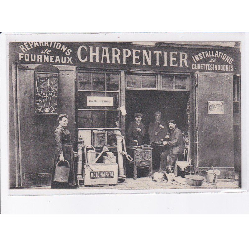 TOURS: Charpentier, réparation de fourneaux, installations de cuvettes inodores, moto-naphta - très bon état