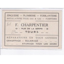 TOURS: Charpentier, réparation de fourneaux, installations de cuvettes inodores, moto-naphta - très bon état