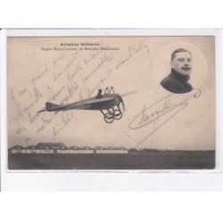 AVIATION: autographe, militaire Sergent-Major Clarysse sur monoplan deperdussin - état