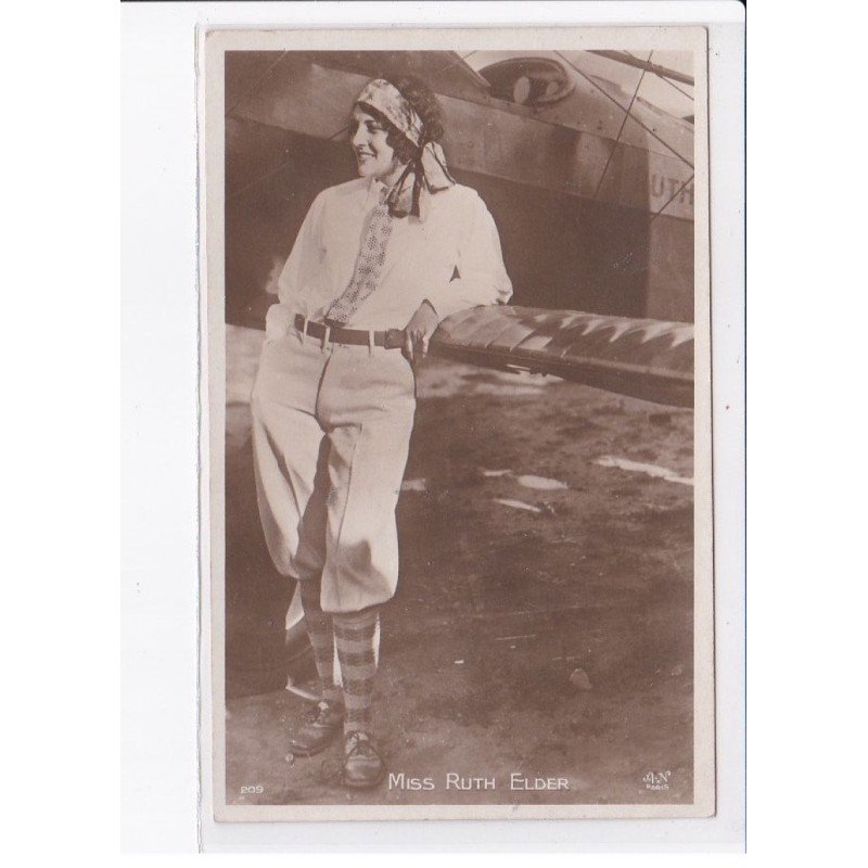 AVIATION: Miss Ruth Elder, aviatrice - très bon état