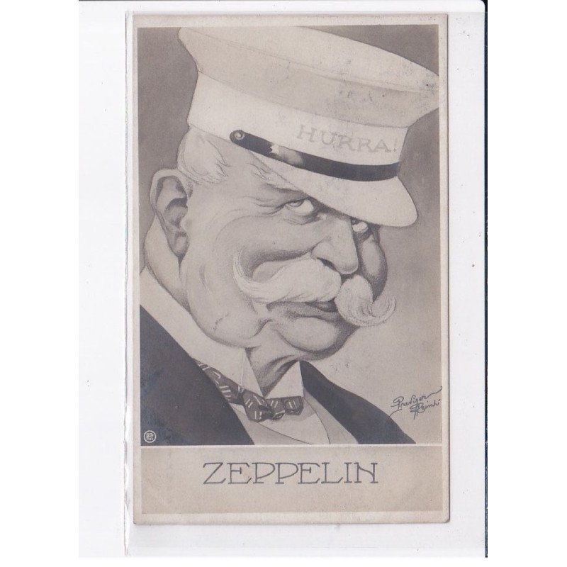 AVIATION: Zeppelin, Hurra!, illustration visage d'homme - très bon état
