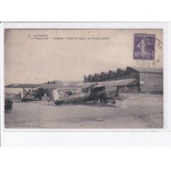 LE CROTOY: aviation, avant le départ, la ise au point "la plage jolie", avion - très bon état