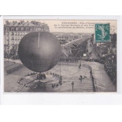 VINCENNES: fête d'inauguration 3e groupe scolaire le gonflement du ballon rond - très bon état