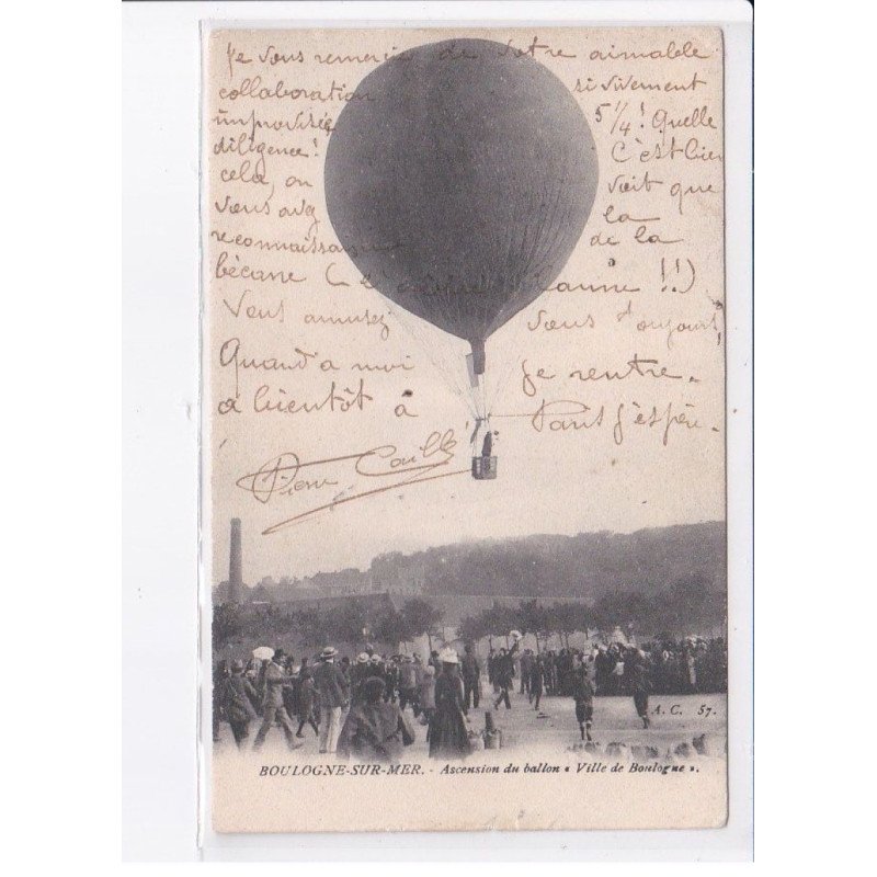 BOULOGNE-sur-MER: ascension du ballon "ville de boulogne" - état