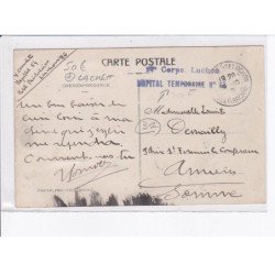 LUCHON: chemin de fer crémaillère superbagneres premier essai motrice cachet hôpital temporaire n°64 - très bon état