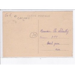 LINAS-MONTLHERY: autodrome, un départ de voiturettes, automobile, cachet grand-prix - très bon état