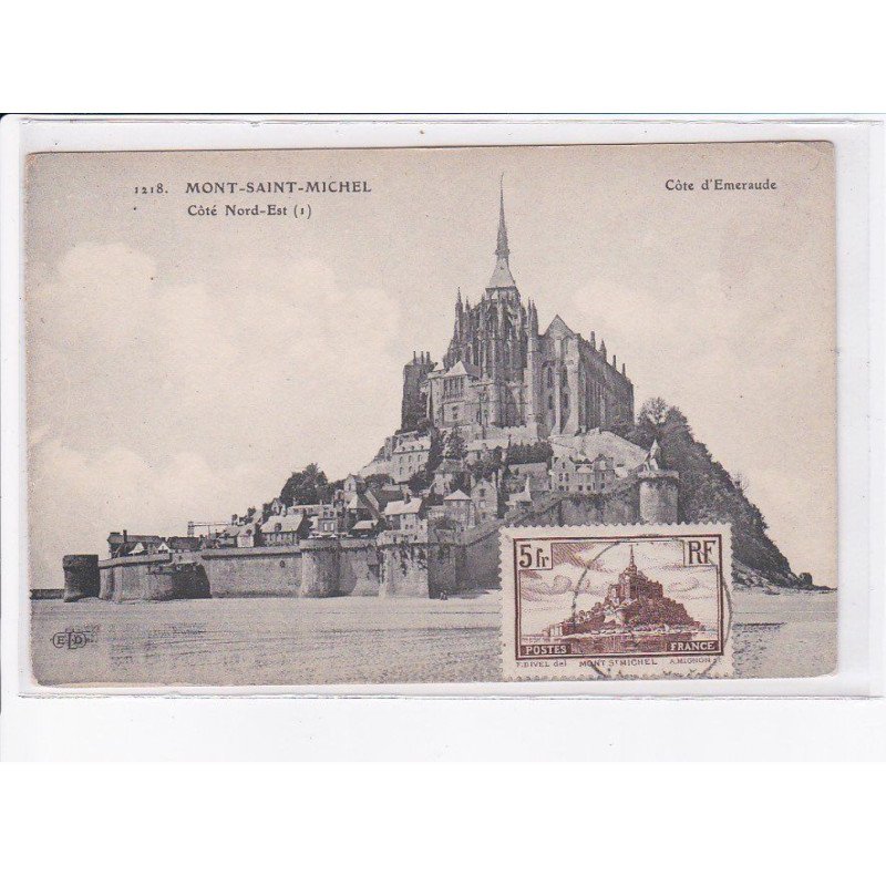 LE MONT-SAINT-MICHEL: côté nord-est, carte maximum - très bon état