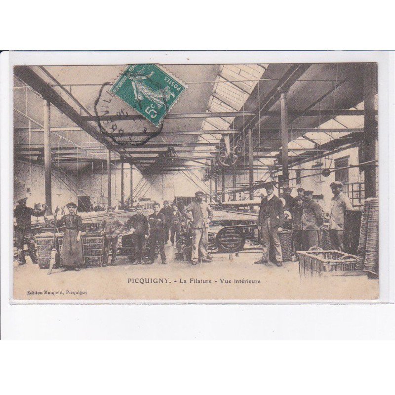 PICQUIGNY: la filature, vue intérieure - état