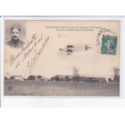 AVIATION: autographe aéroplane Roger Sommer en plein vol piloté par H.M. Visseaux - très bon état