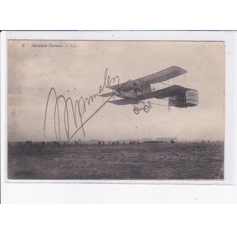 AVIATION: autographe Winjmalen, aéroplane farman - état