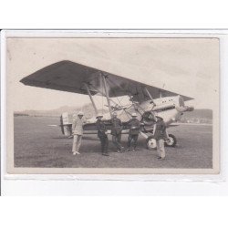 VIETNAM: aviation potez 25 type colonial sur le terrain de tourang, annam, équipage et personnel de la base - tbé