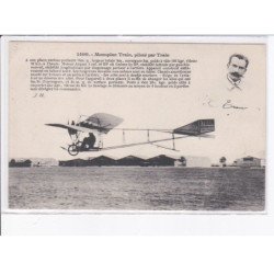 AVIATION: autographe train, texte, monoplan train, piloté par Train, texte - très bon état