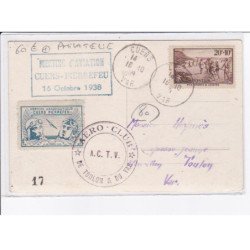 AVIATION: philatélie meeting d'aviation cuers pierrefeu 16 octobre 1938 - très bon état