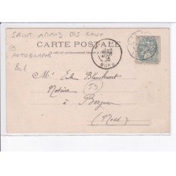 SAINT-AMAND-les-EAUX: autographe A. Delsaux, a Léon XIII - très bon état