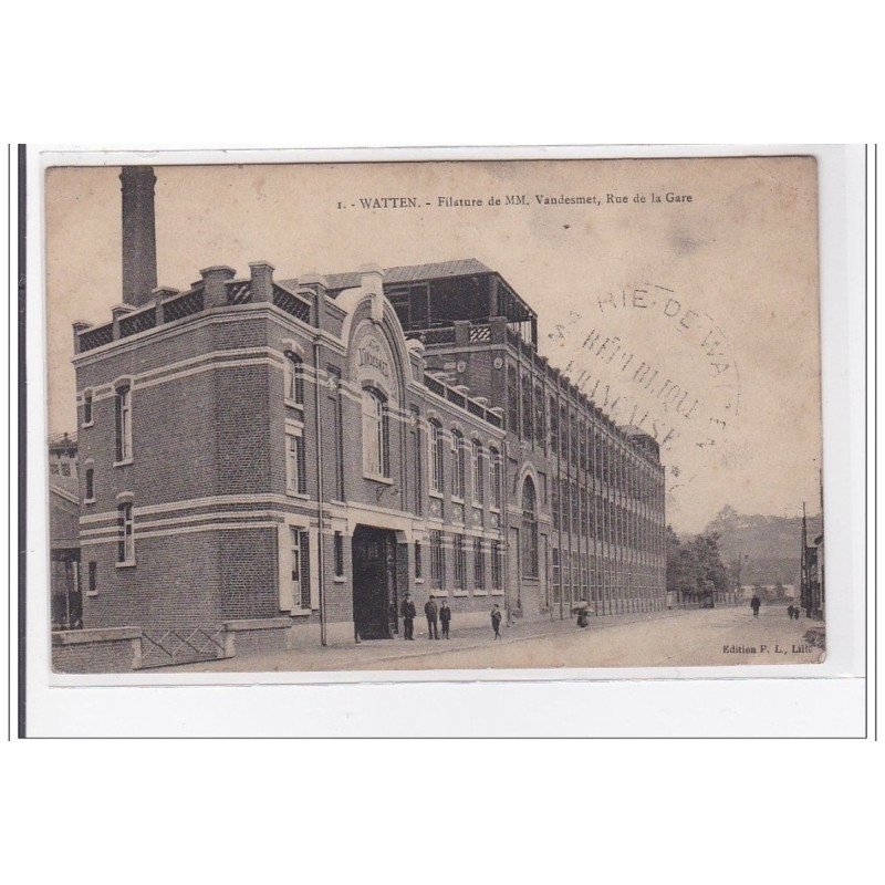 WATTEN : filature de MM, vandesmet, rue de la gare - tres bon etat