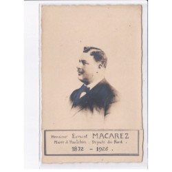 HAULCHIN: monsieur ernest Macarez, maire, 1872-1926 - très bon état