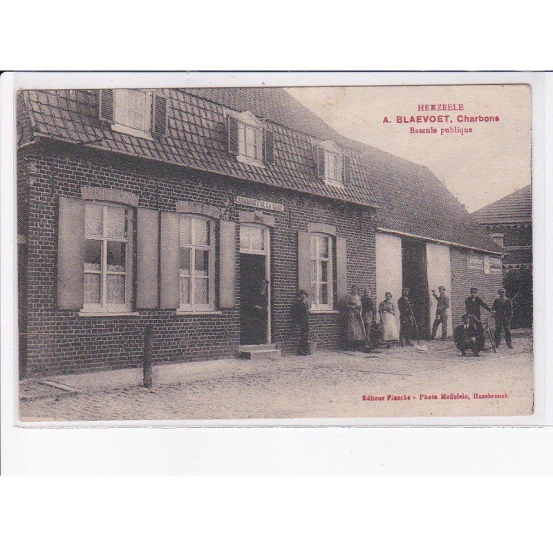 HERZEELE: A. Blaevoet, charbone, bascule publique - très bon état