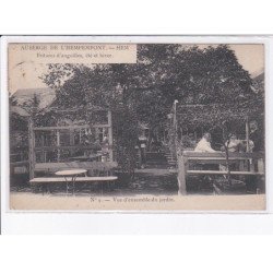 HEM: auberge de l'hempempont, fritures d'anguilles, été et hiver, vue d'ensemble du jardin - très bon état
