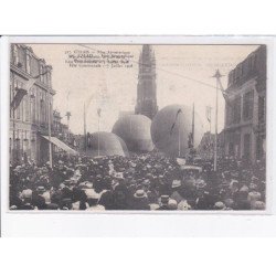 CALAIS: fête aérostatique, place crèvecoeur 1908, ballon rond - très bon état