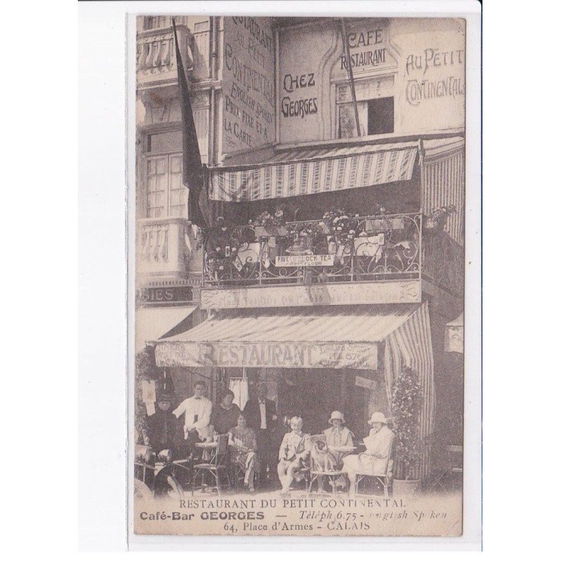 CALAIS: restaurant du petit continental café-bar chez georges - très bon état