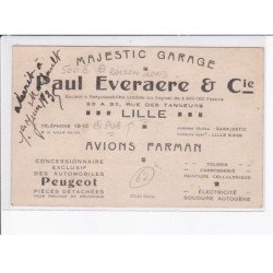 BULLY-GRENAY: le 29 juillet 1934 ballon rond Peugeot, pub lille Paul Everaere et Cie - très bon état