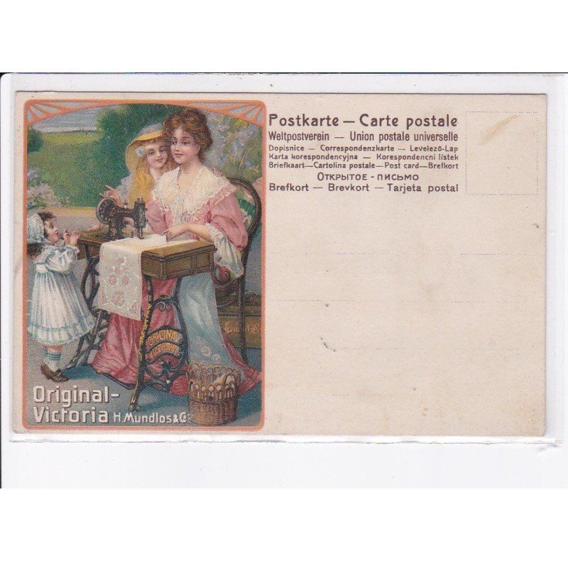 PUBLICITE: original victoria H. Mundlos & Co, machine à coudre - très bon état