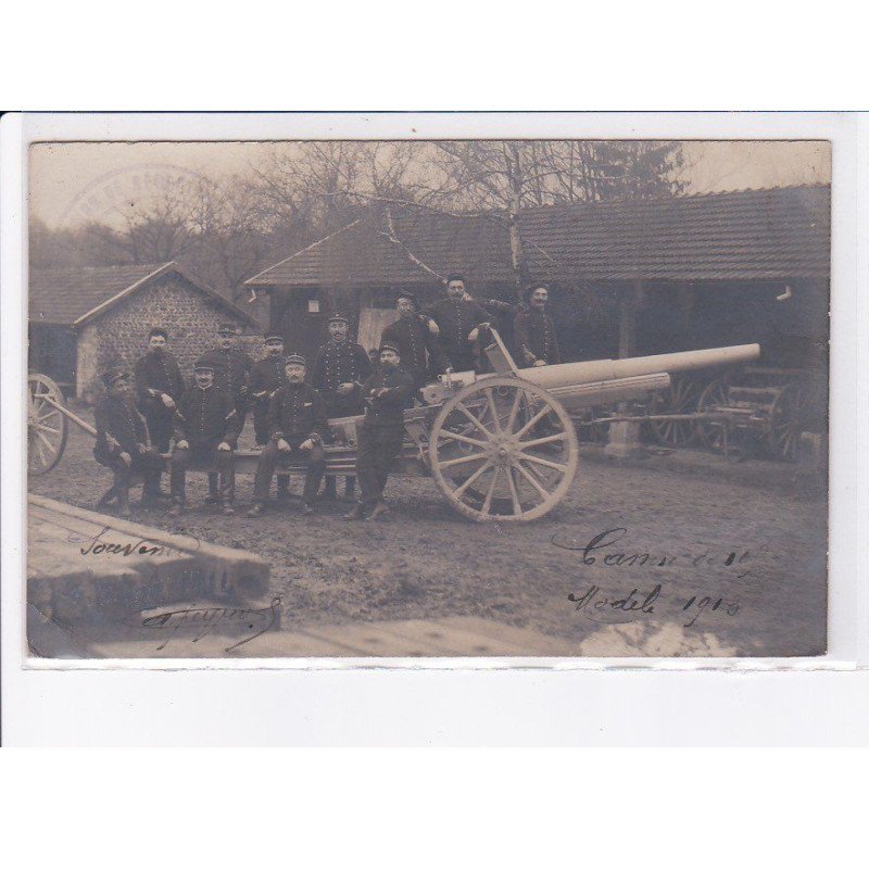 CHAMBARAN: militaire, cachet, canon modèle 1913 - très bon état