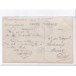 CHAMBARAN: militaire, cachet, canon modèle 1913 - très bon état