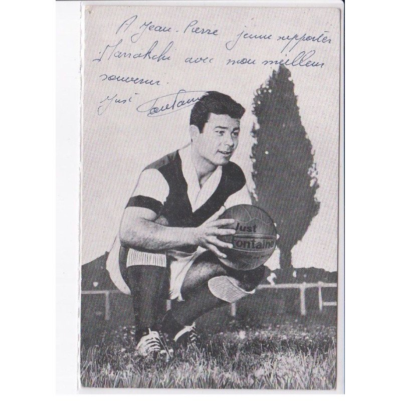 SPORTS: ballon "spécial fontaine" ballon fabriqué société delacoste autographe just fontaine football - très bon état