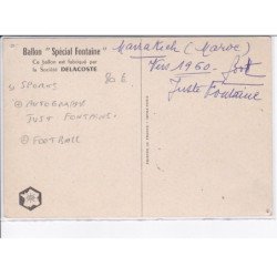 SPORTS: ballon "spécial fontaine" ballon fabriqué société delacoste autographe just fontaine football - très bon état