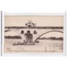 AVIGNON : grande joutes sur le rhone, sous le pont saint-benezet, par l'amical des enfants du rhone - tres bon etat