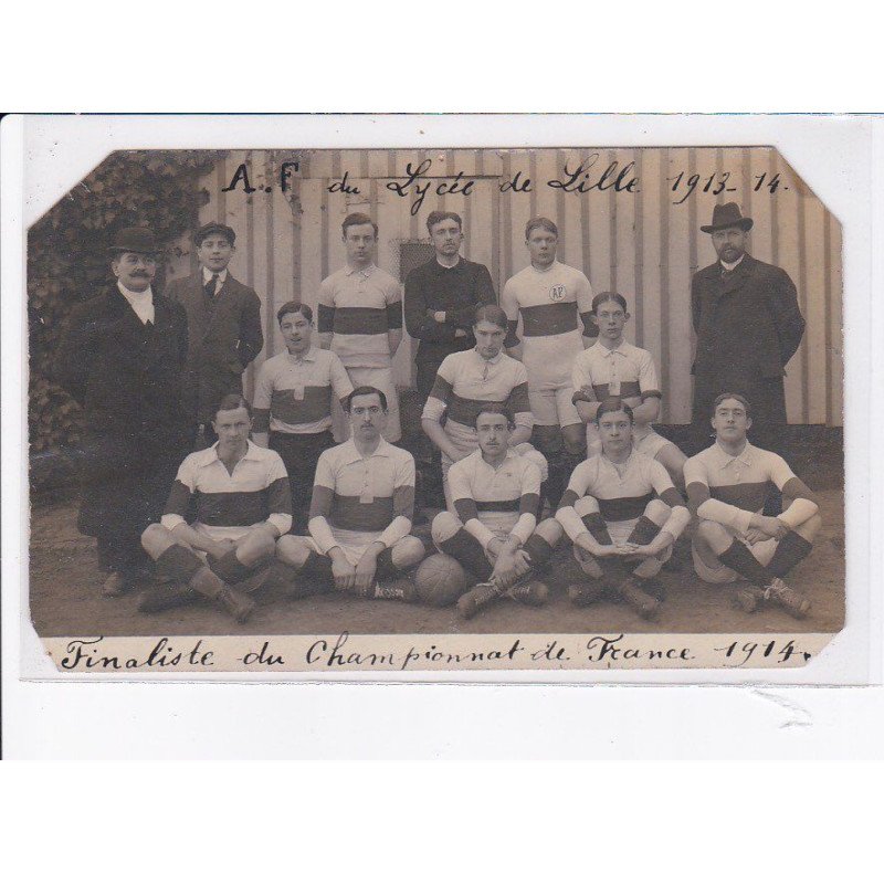 LILLE: finaliste du championnat de france 1914, football association lycée faidherbe 1912-1913 - état