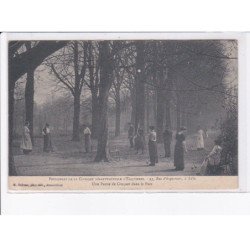 LILLE: pensionnat de la clinique départementale d'esquermes, une partie de croquet dans le parc - très bon état