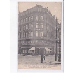LILLE: place de la gare, le café et l'hôtel de lyon chauffage central - très bon état