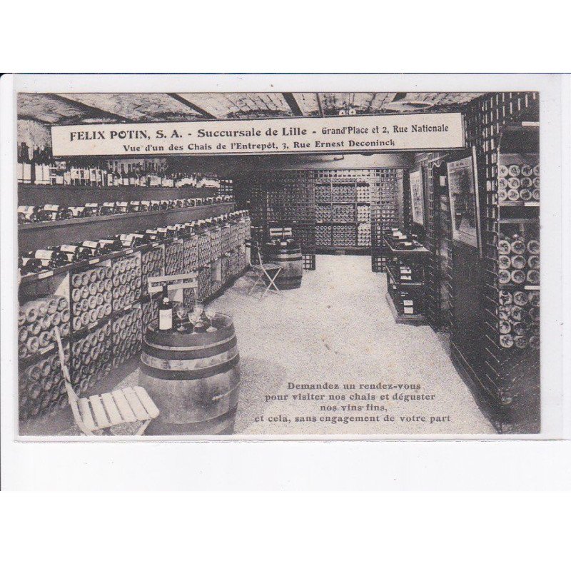 LILLE: felix potin vue d'un des chaix de l'entrepôt - très bon état