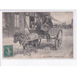 CAUDRY: attelage du pays, âne - très bon état