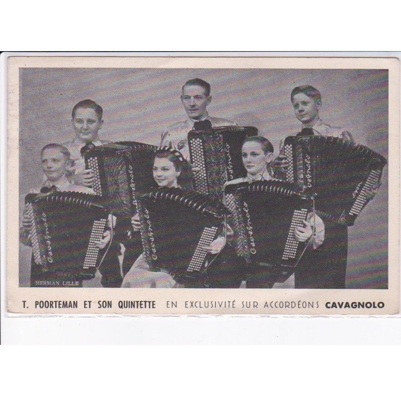 LILLE: poorteman et son quintette en exclusivité sur accordéons cavagnolo - très bon état
