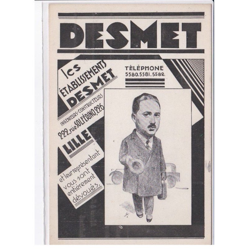 LILLE: desmet, les établissements (ingenieurs - constructeurs - représentant)- très bon état