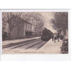 SAINT-PAUL-TROIS-CHATEAU: la gare, train - très bon état
