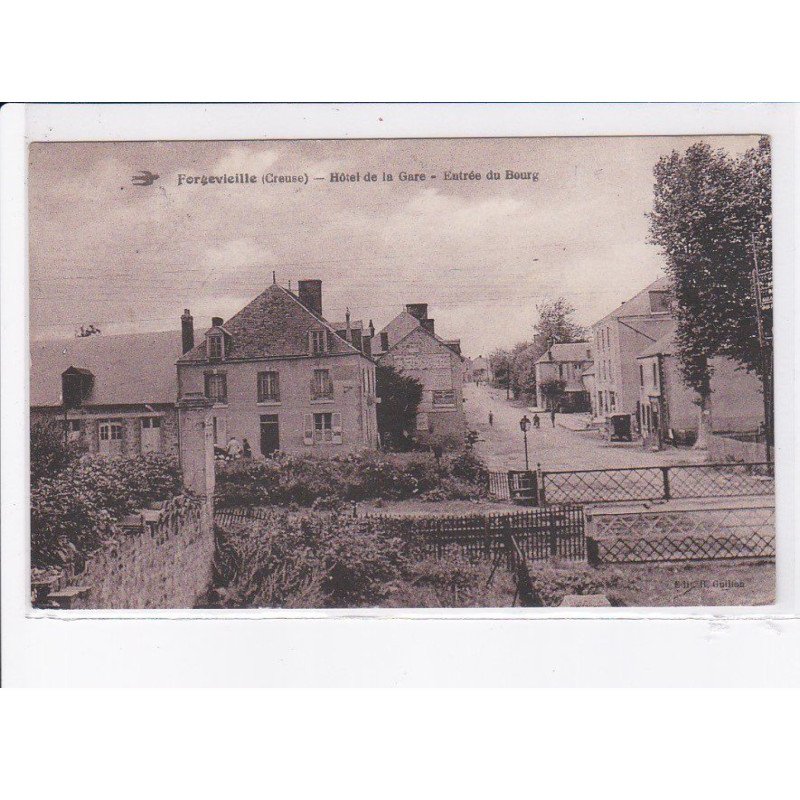 FORGEVILLE: hôtel de la gare, entrée du bourg - très bon état