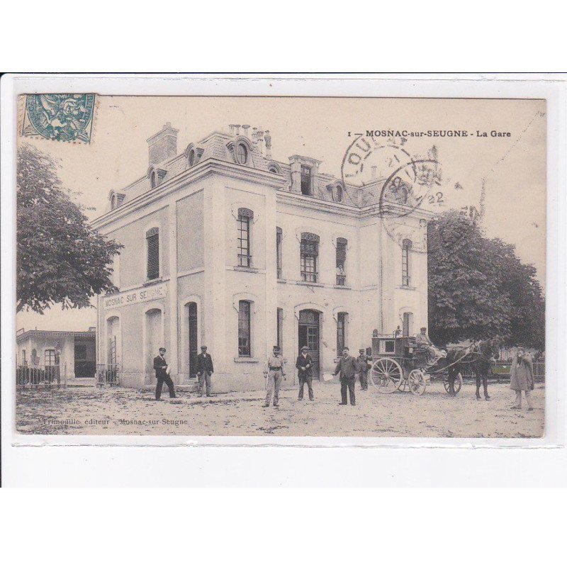 MOSNAC-sur-SEUGNE: la gare, attelage - très bon état