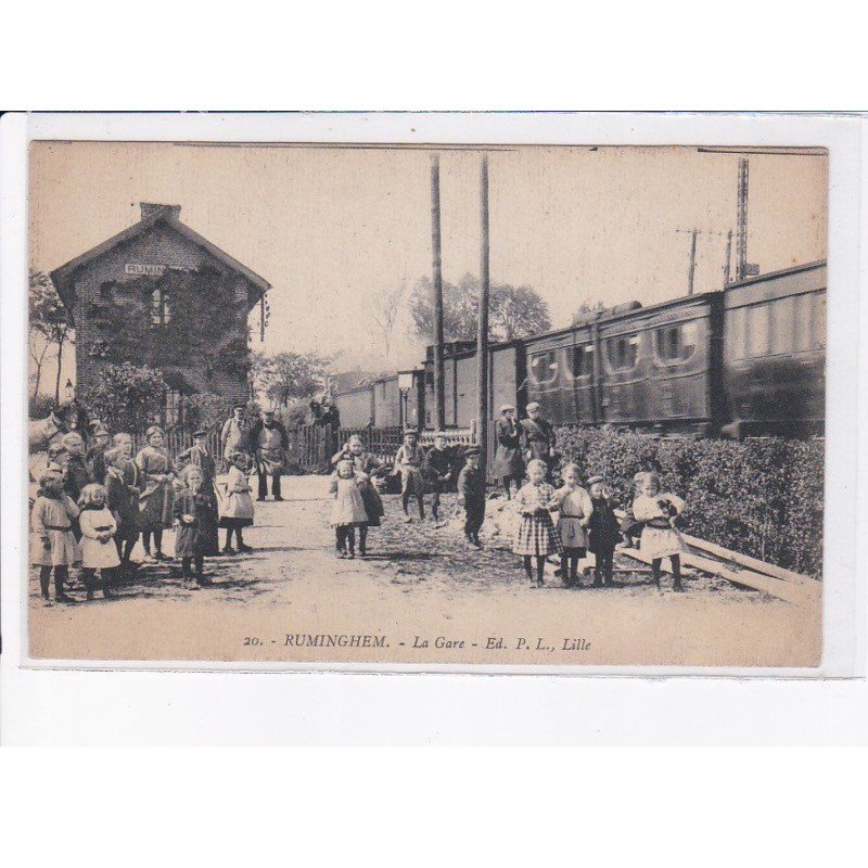 RUMINGHEM: la gare, train - très bon état