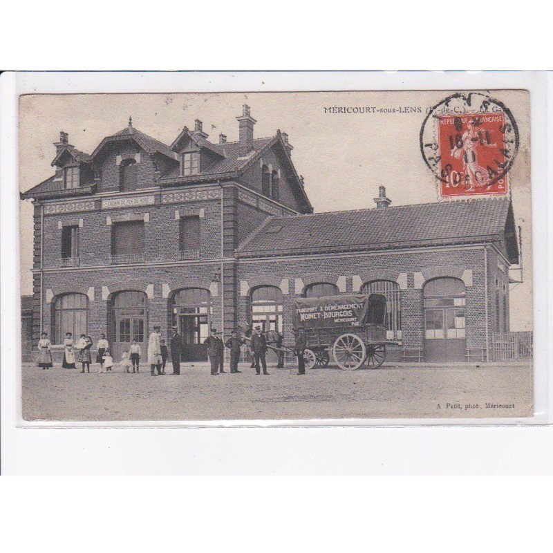 MERICOURT-sous-LENS: la gare, transport et déménagement monet bourgois - très bon état