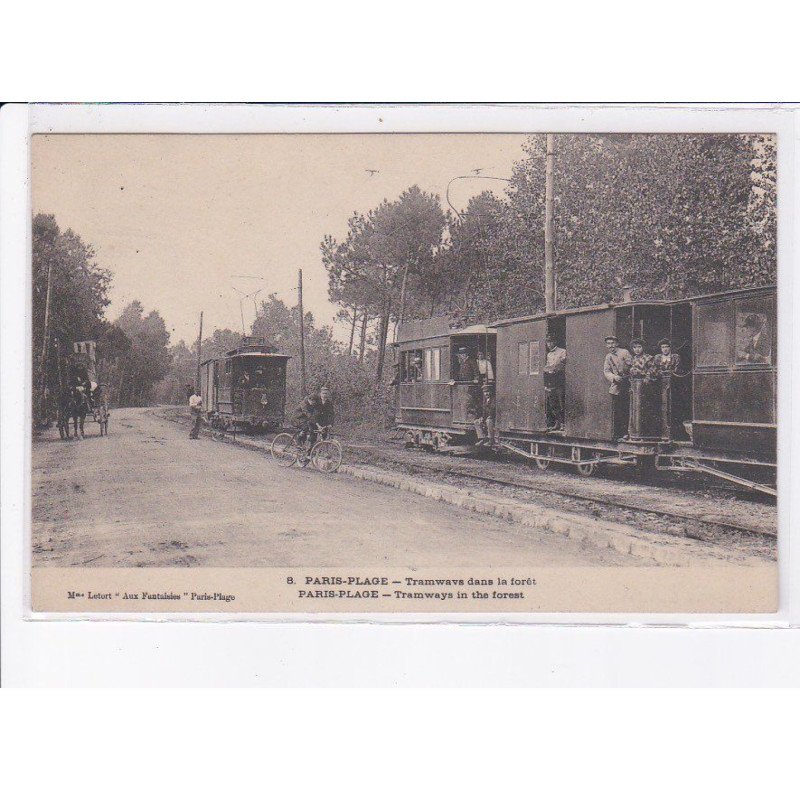 LE TOUQUET-PARIS-PLAGE: tramway dans la forêt, wagons - très bon état