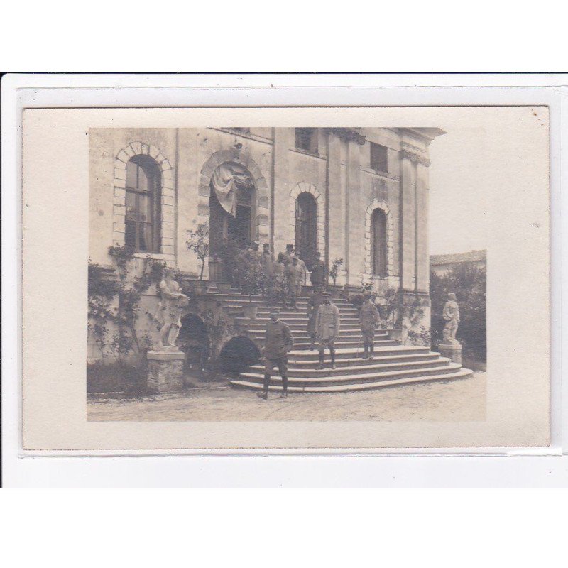 OLETTA (Corse) : carte photo de militaires devant une maison (guerre 14-18 - WW1) - très bon état