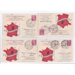 SPORTS: cyclisme, vélo, tour de france 1948, série complète de 21 CPA - très bon état