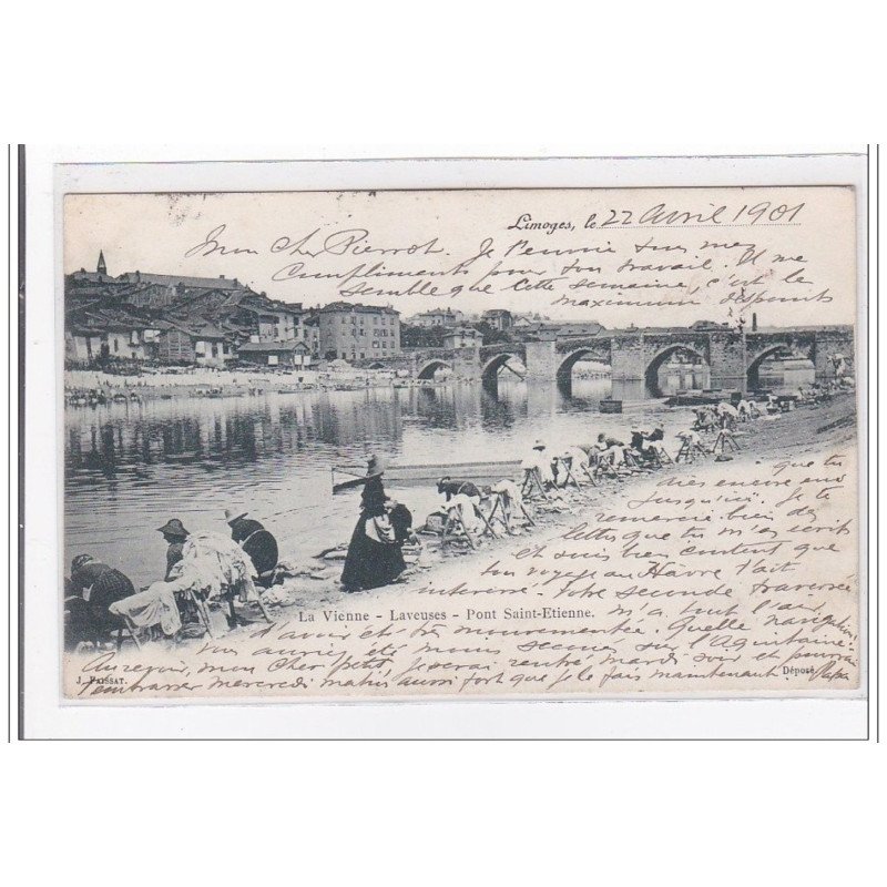 LIMOGES : laveuse, pont saint-etienne - tres bon etat