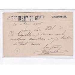 CACHET: 4e régiment du génie, grenoble - très bon état
