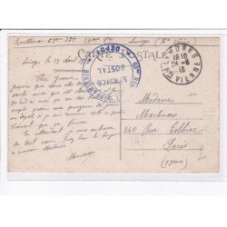 CACHET: 63e régiment d'infanterie, dépôt, service postal - très bon état