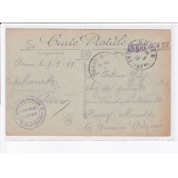 CACHET: officier-payeur, 30 boulevard gambetta, place belge rouen, armée belge - très bon état